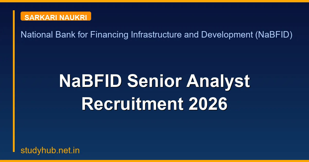 NaBFID Senior Analyst Recruitment 2026