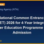 NTA National Common Entrance Test (NCET) 2026 for 4-Year Integrated Teacher Education Programme (ITEP) Admission