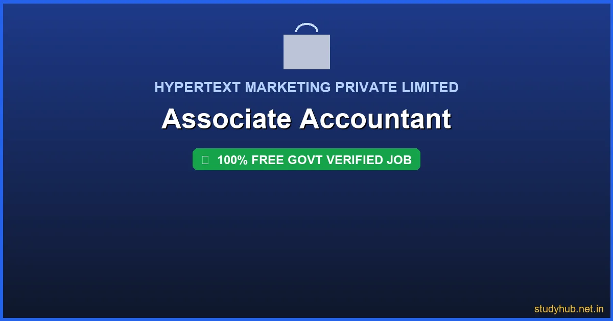accountant job delhi | Associate Accountant Govt Verified