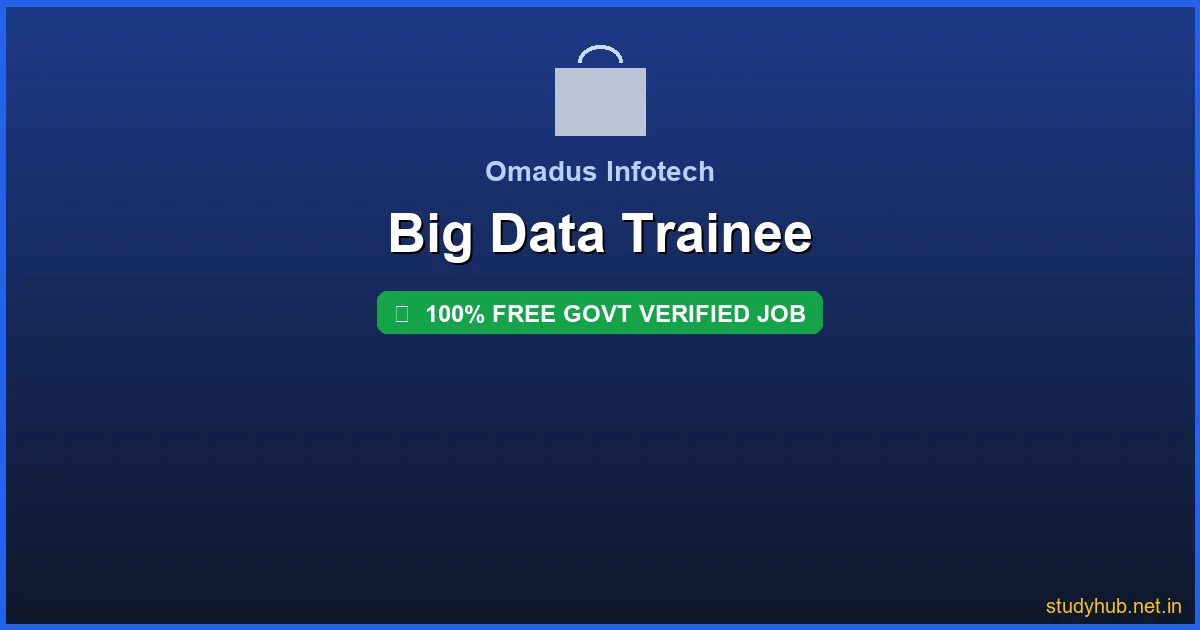 big data jobs | Big Data Trainee Govt Verified