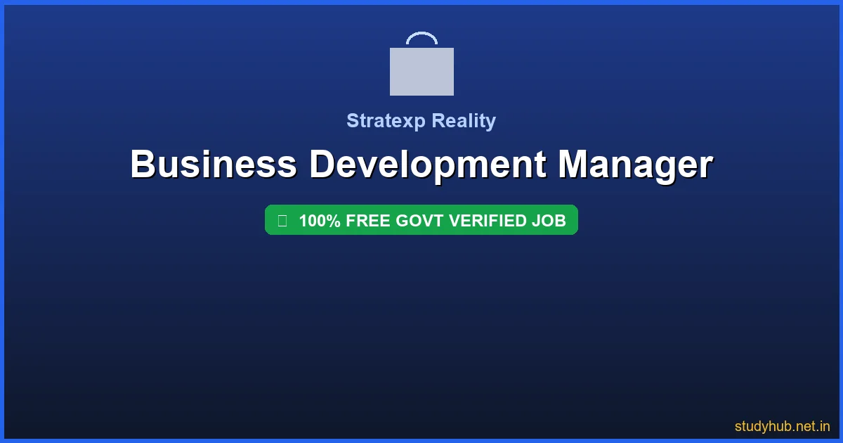 private job Pune | Business Development Manager Govt Verified