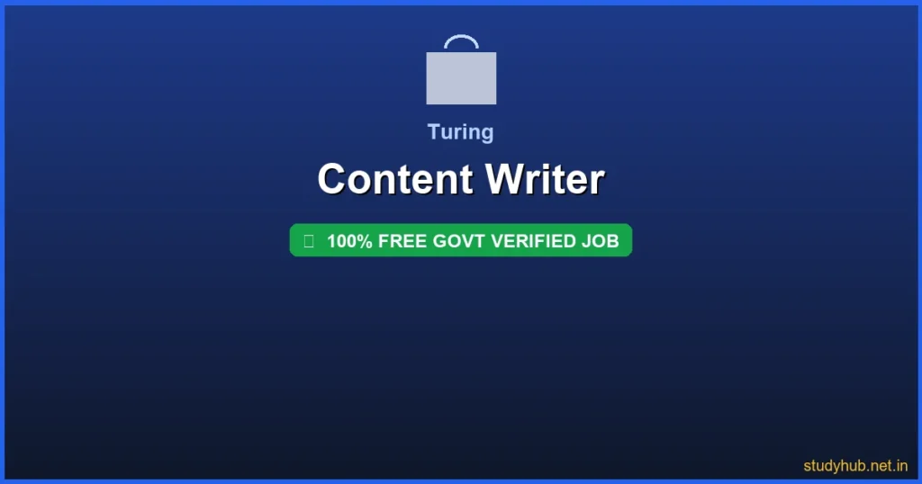 content writer job | Content Writer Govt Verified