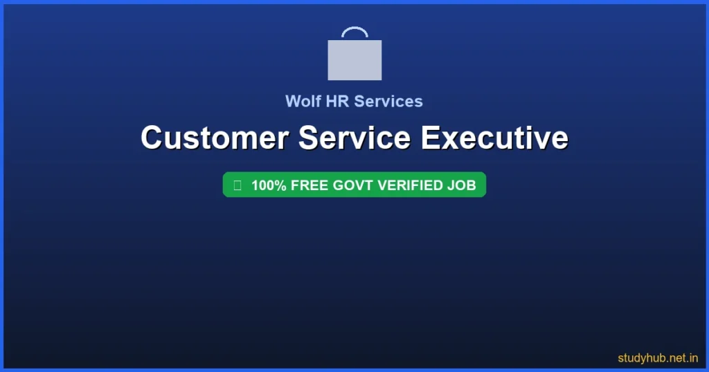 customer service job | Customer Service Executive Govt Verified