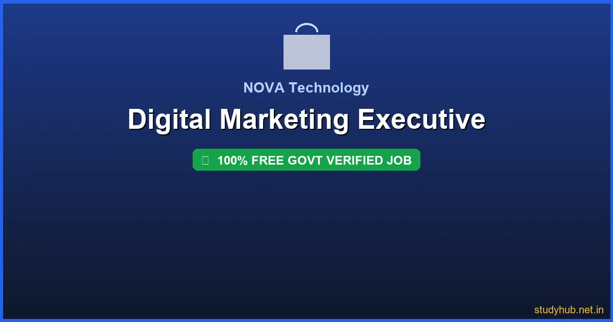 digital marketing job | Digital Marketing Executive Govt Verified