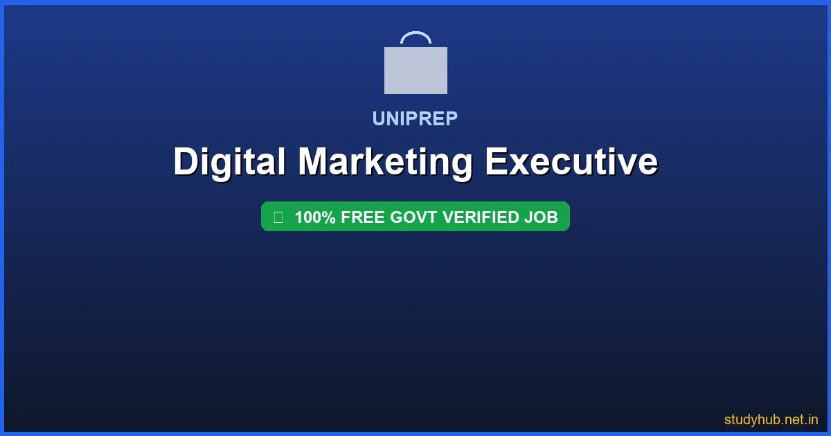digital marketing job | Digital Marketing Executive Govt Verified