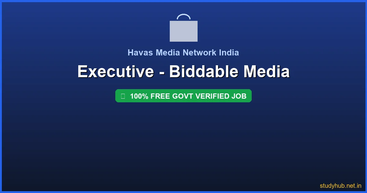 fresher jobs bangalore | Executive - Biddable Media Govt Verified