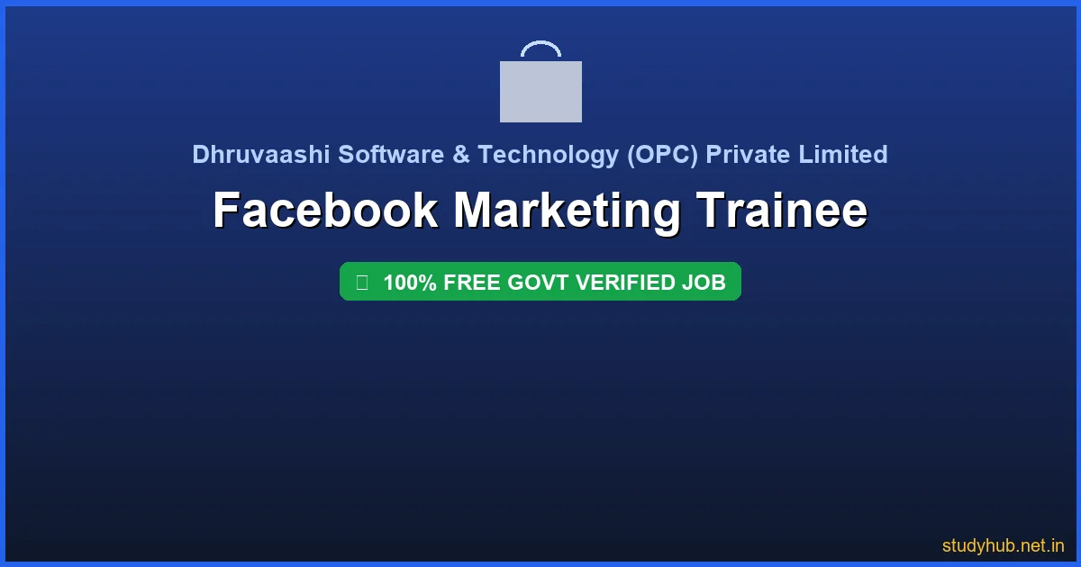 Facebook Marketing Internship | Facebook Marketing Trainee Govt Verified