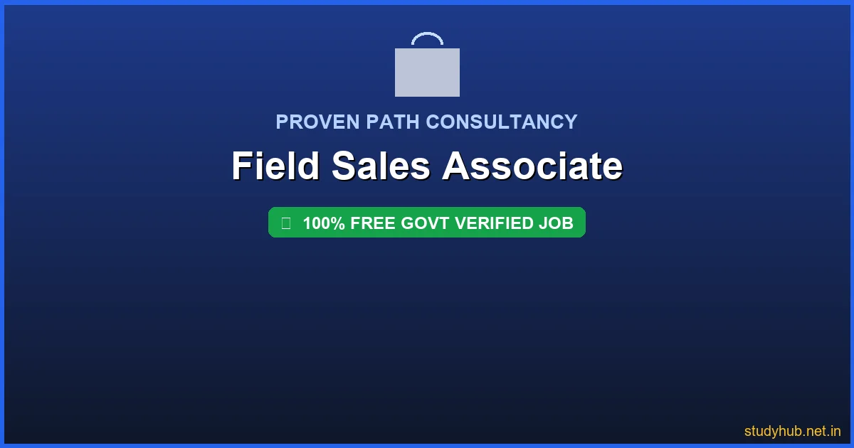 Field Sales Associate | Field Sales Associate Govt Verified