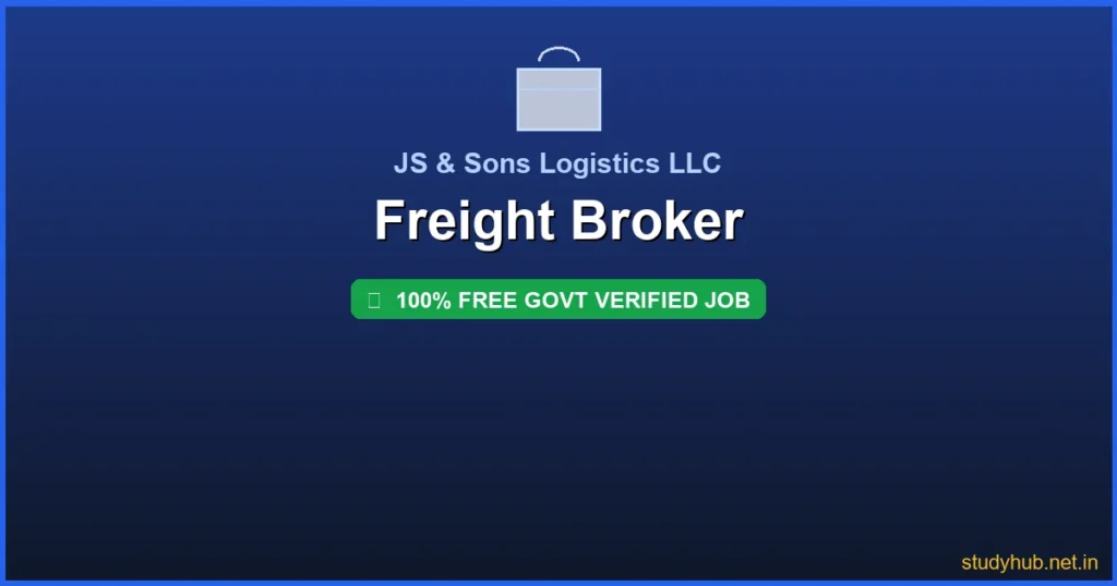 A professional freight broker from JS & Sons Logistics LLC coordinating shipments in a modern office environment.