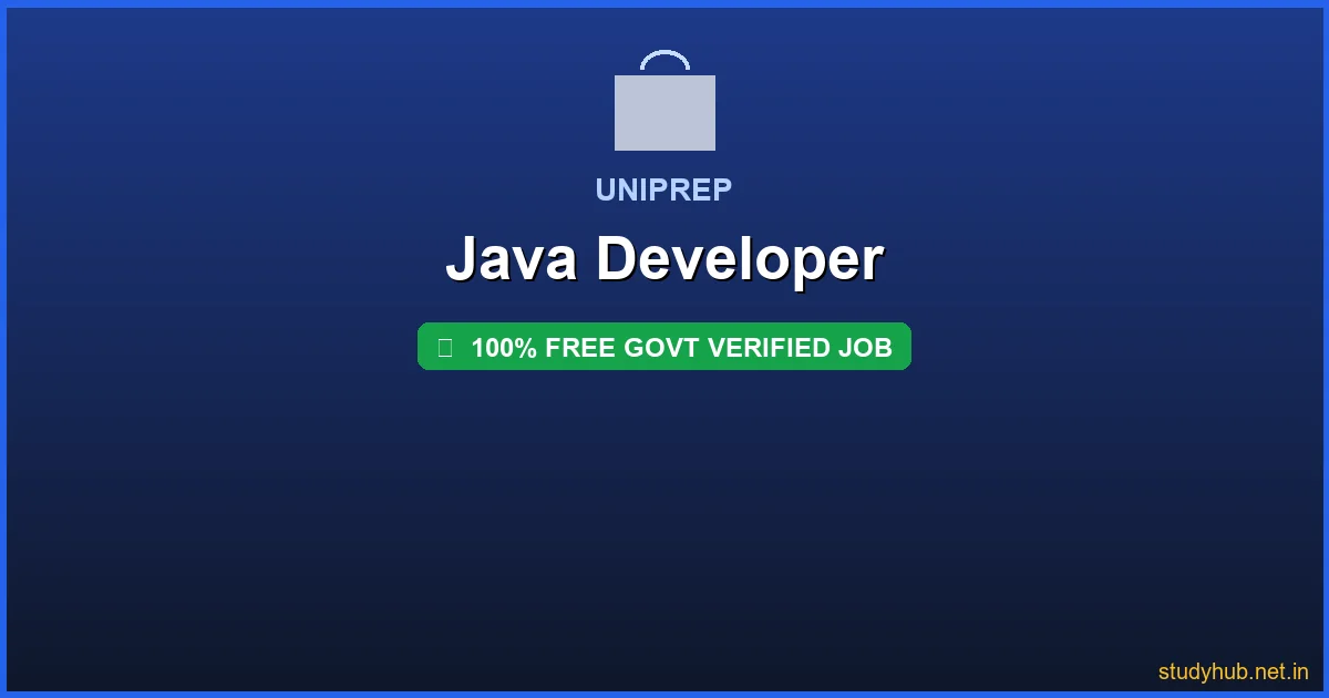 Java Developer Jobs | Java Developer Govt Verified