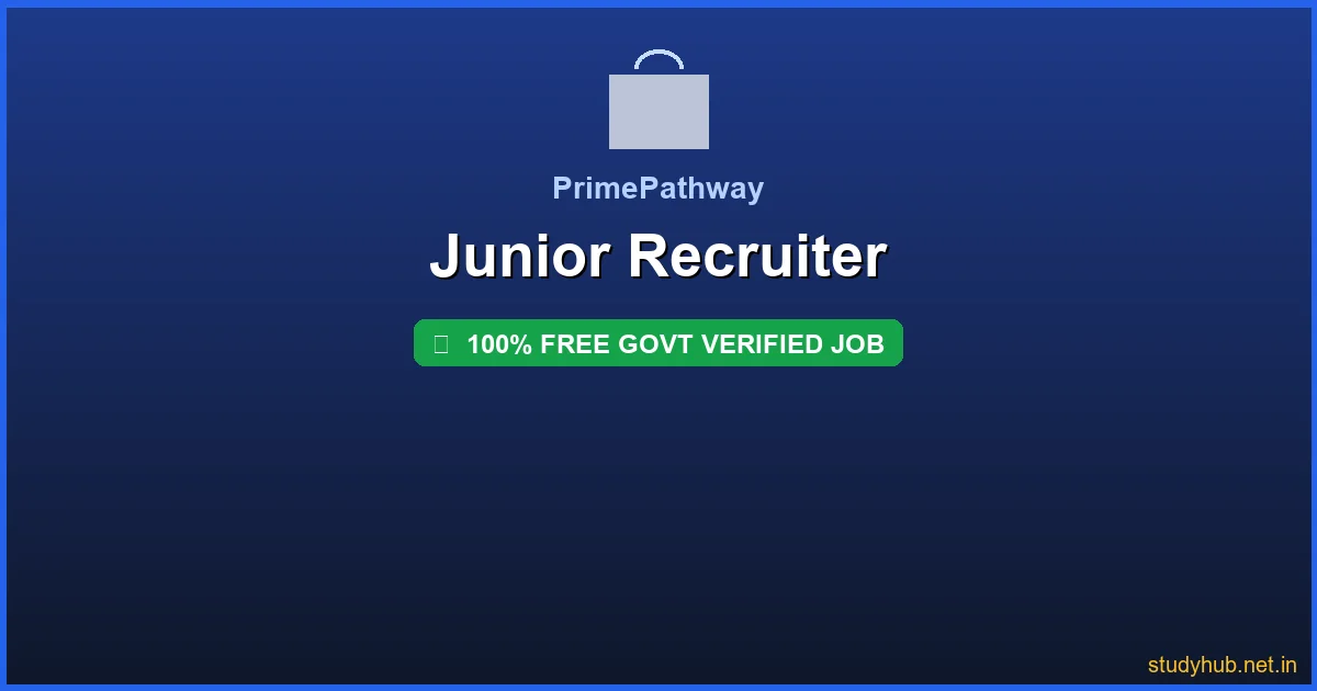 recruiter job wfh | Junior Recruiter Govt Verified