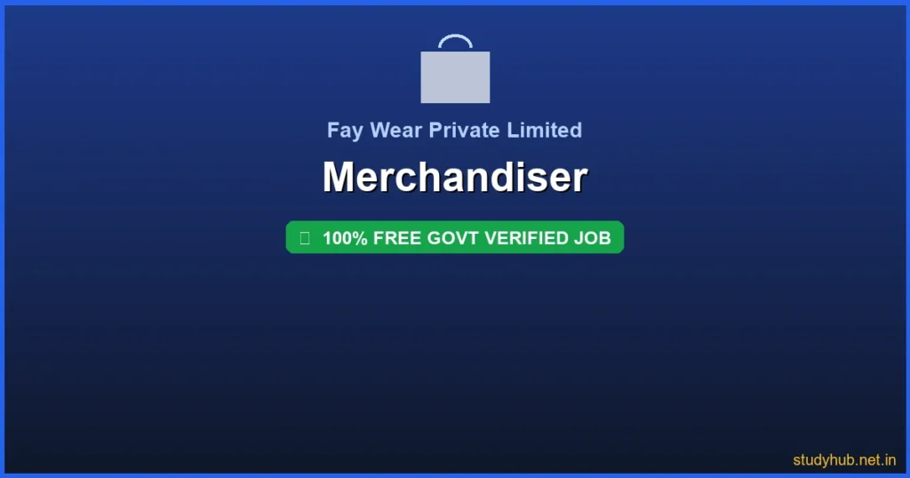merchandiser job gurgaon | Merchandiser Govt Verified
