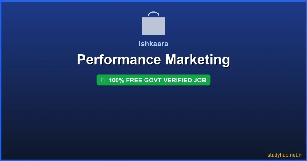 performance marketing job | Performance Marketing Govt Verified