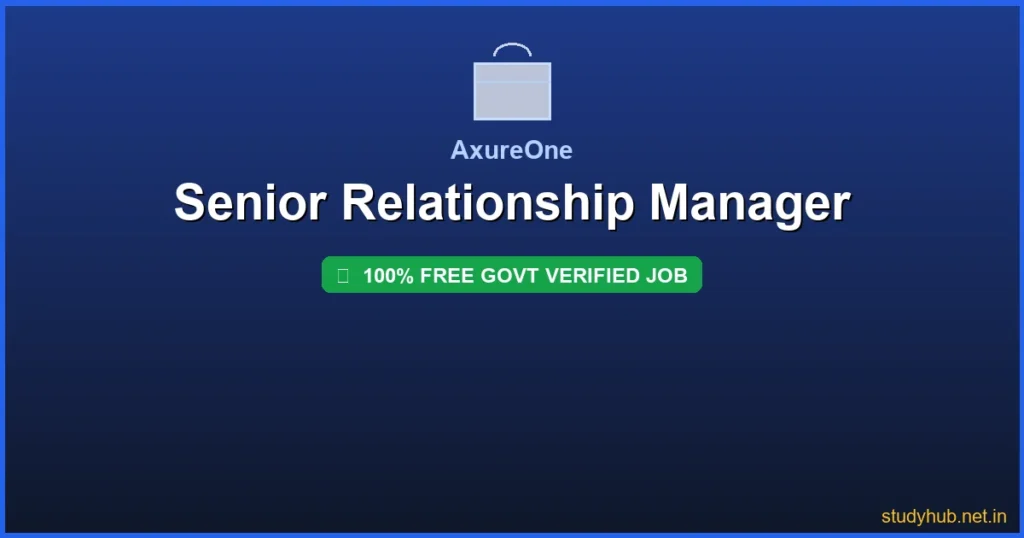 Senior Relationship Manager position at AxureOne in Chennai with dynamic work environment.