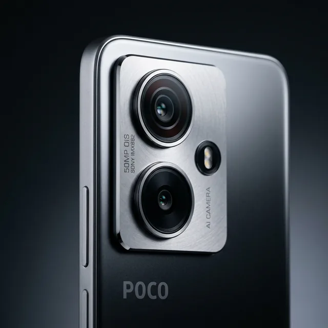 POCO X8 Pro dual rear camera system featuring 50MP Sony IMX882 sensor with OIS