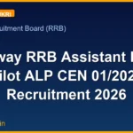 Railway RRB Assistant Loco Pilot ALP CEN 01/2026 Recruitment 2026