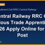 Central Railway RRC CR Various Trade Apprentices 2026 Apply Online for 51 Post