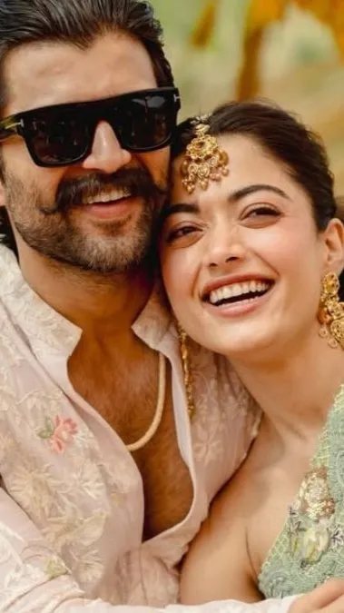 Rashmika-Vijays Haldi explodes into Holi! Pre-wedding candids shared. Mar 17, 2026.