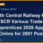 South Central Railway RRC SCR Various Trade Apprentices 2026 Apply Online for 2801 Post