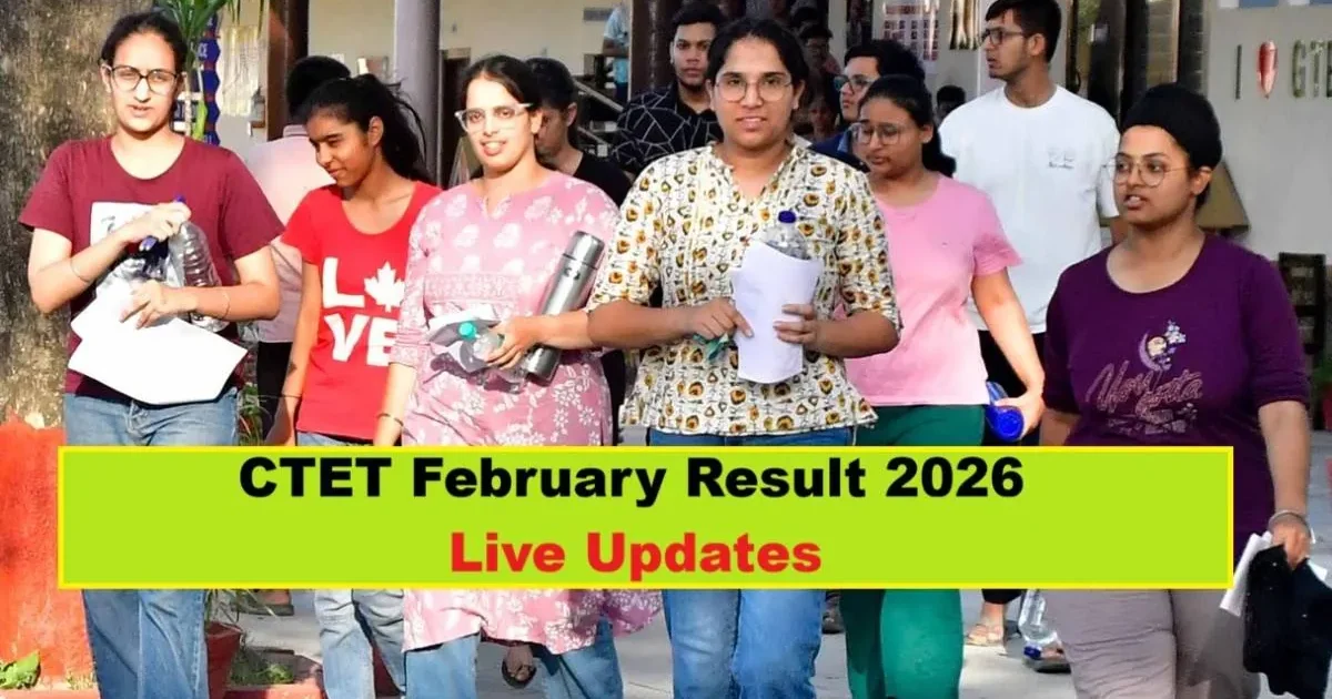 A student anxiously checking the CTET Result 2026 on a laptop screen with the official website visible.