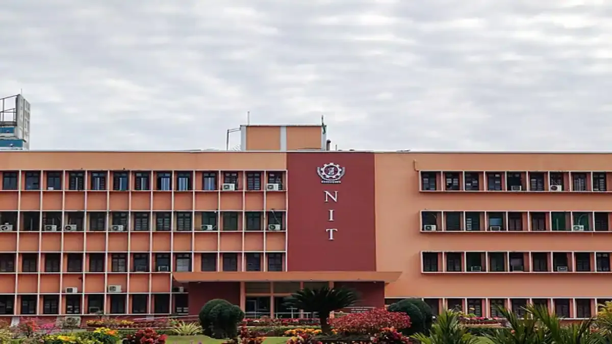 A thermal imaging view of a person walking down a hallway, demonstrating the gait recognition system developed by NIT Rourkela researchers.