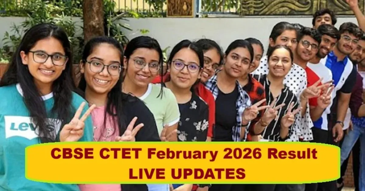 A student anxiously checking the CTET Result 2026 on a laptop screen with the official website visible.