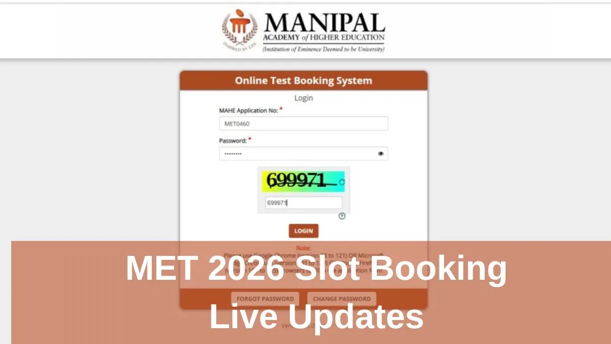 Urgent: Book Your MET 2026 Exam Slots Before It's Too Late! Students booking exam slots for MET 2026.