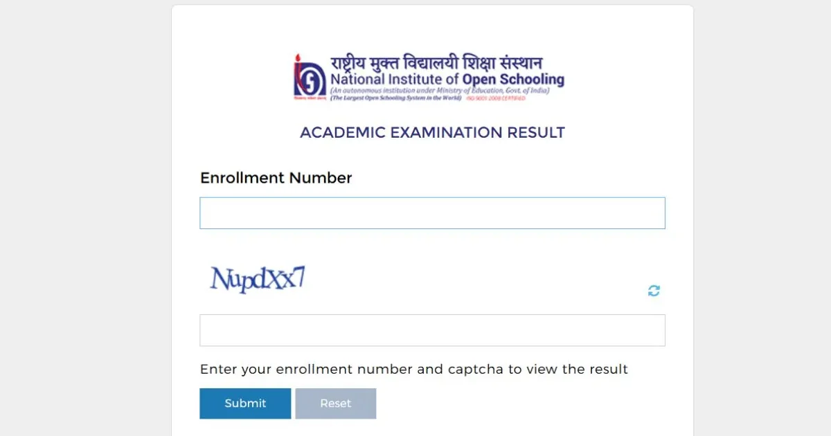 NIOS On-Demand Result 2026 announcement with statistics.