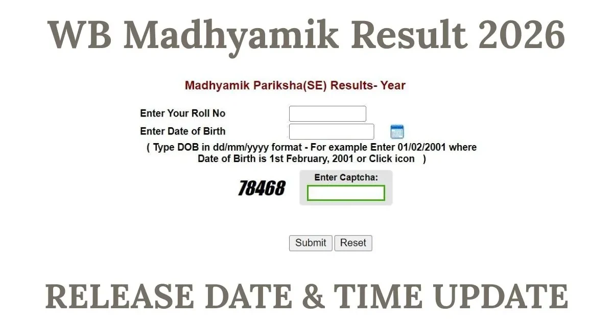 A student anxiously checking their WB Madhyamik Result 2026 on a laptop screen, with the StudyHub logo visible.