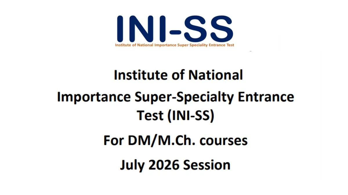 A medical student focused on filling out the online INI SS 2026 registration form on a laptop, with the official exam portal visible on the screen.