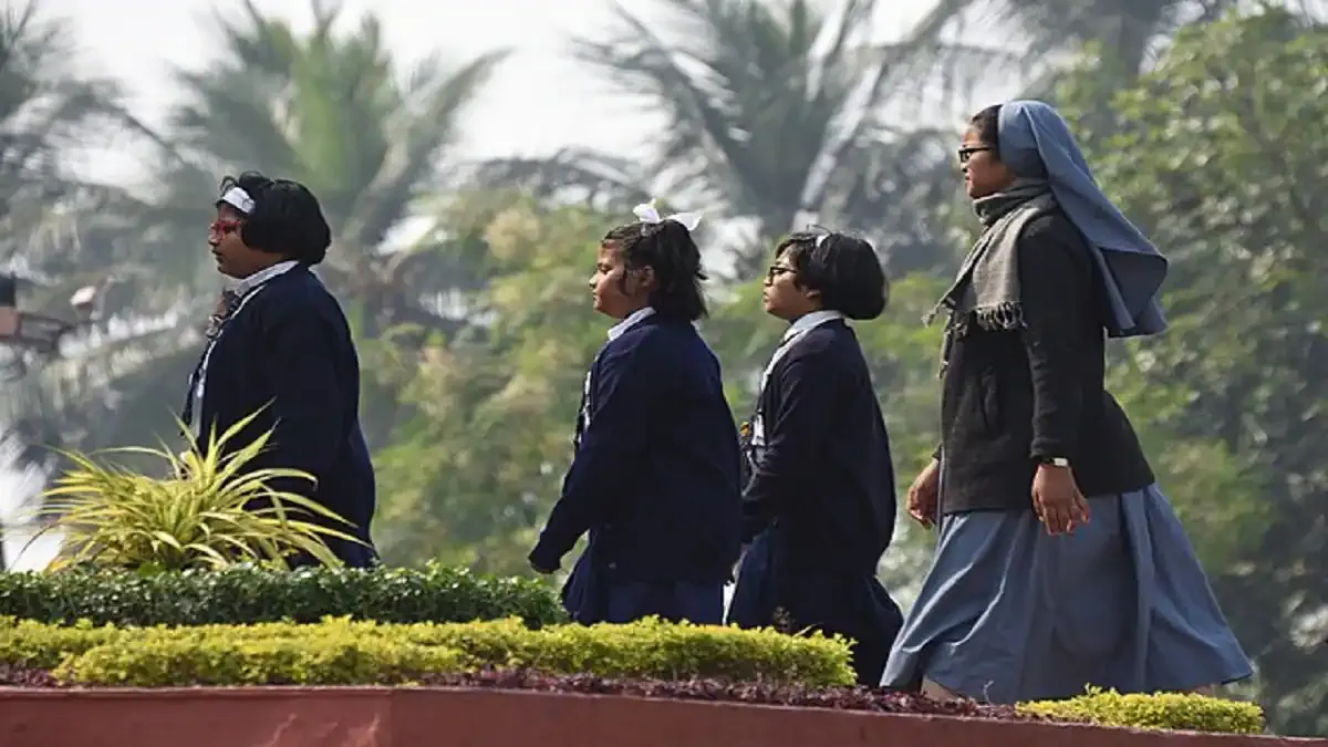 Excited students celebrating their RBSE Class 10 exam results