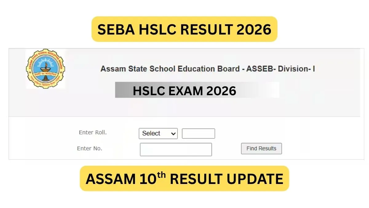 A student anxiously checking the SEBA HSLC Result 2026 for Assam Board Class 10th on a laptop screen with the StudyHub logo visible.