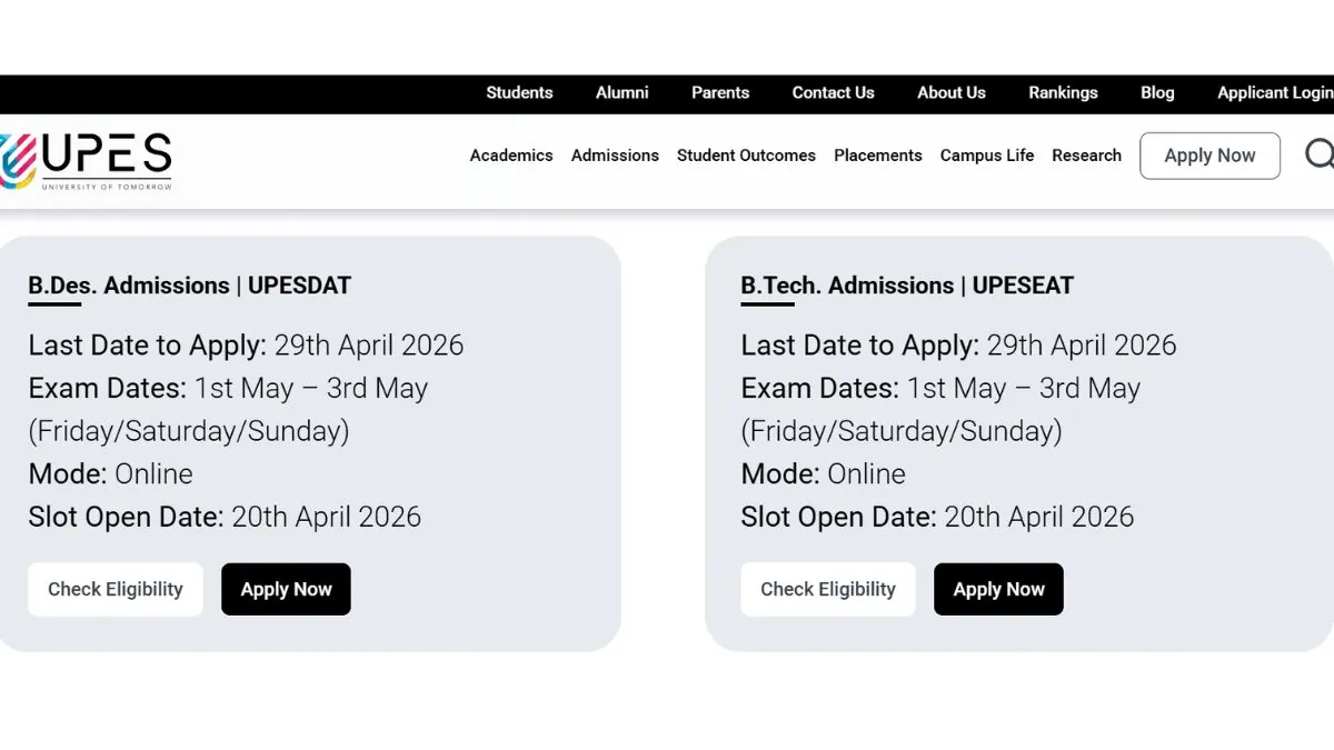 UPESEAT 2026 Registration Banner - Apply Now!