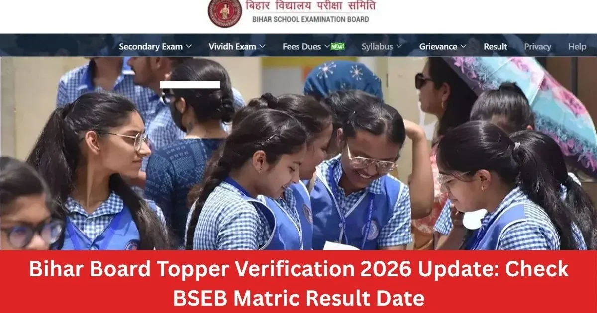 A student anxiously checking the Bihar Board 10th Result 2026 on a laptop screen with the StudyHub logo visible.