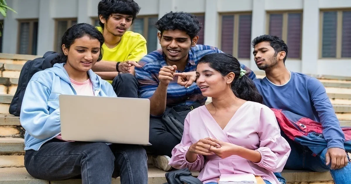 A medical student carefully reviewing the NEET SS Counselling 2025 Round 2 schedule on a laptop screen.