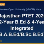 Rajasthan PTET 2026 (2-Year B.Ed & 4-Year Integrated B.A.B.Ed/B.Sc.B.Ed)