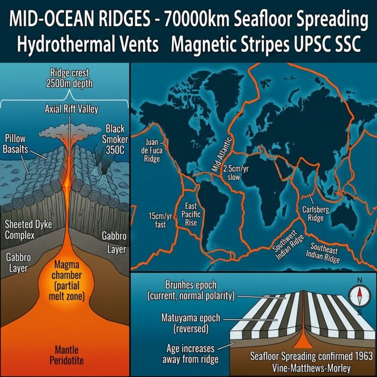 Mid-Ocean Ridges 2026 — 70000km Chain, Harry Hess Seafloor Spreading ...