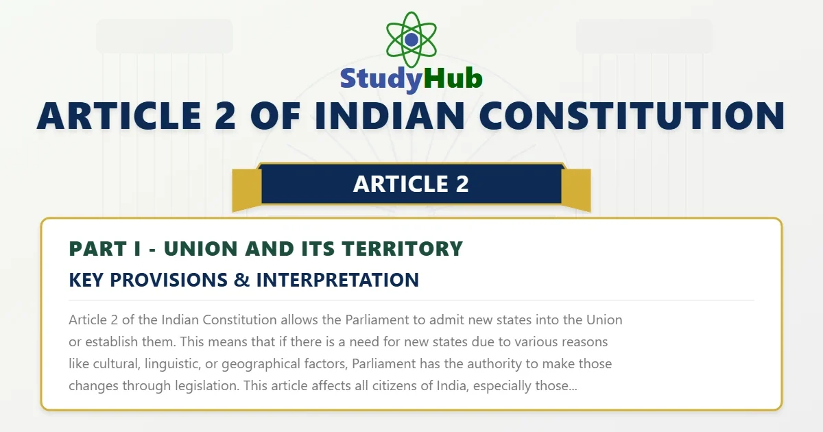 Article 2 of Indian Constitution