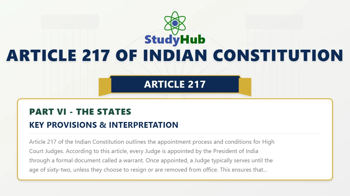 Article 217 of Indian Constitution