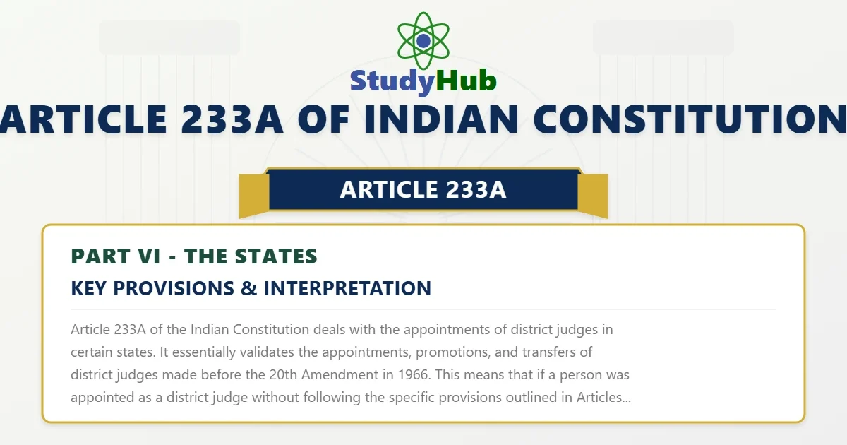 Article 233A of Indian Constitution