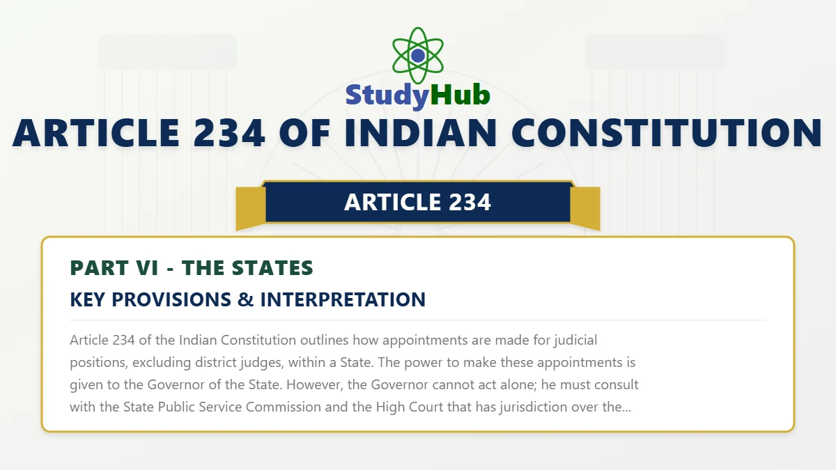 Article 234 of Indian Constitution