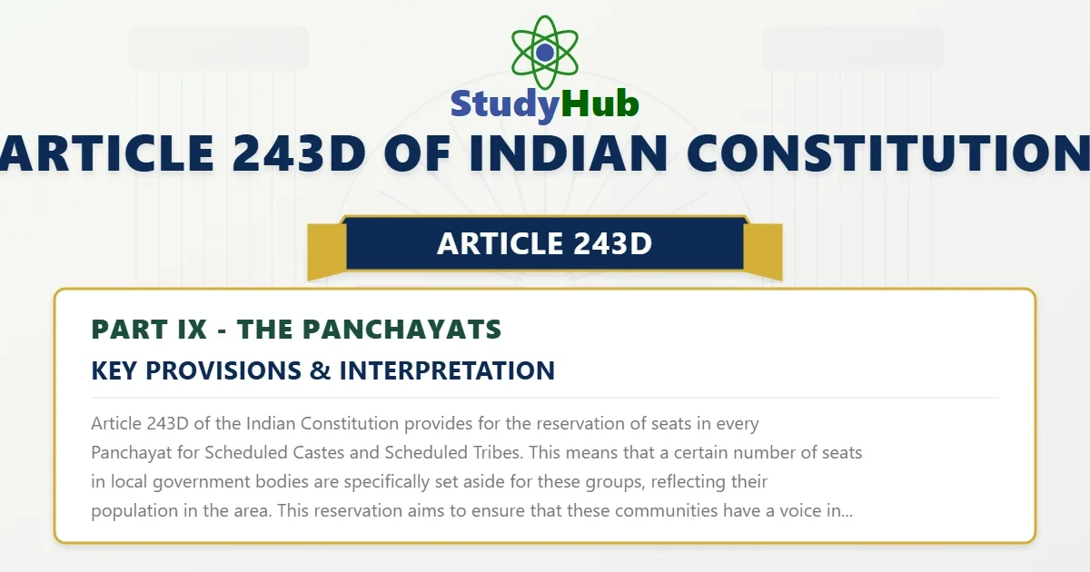 Article 243D of Indian Constitution