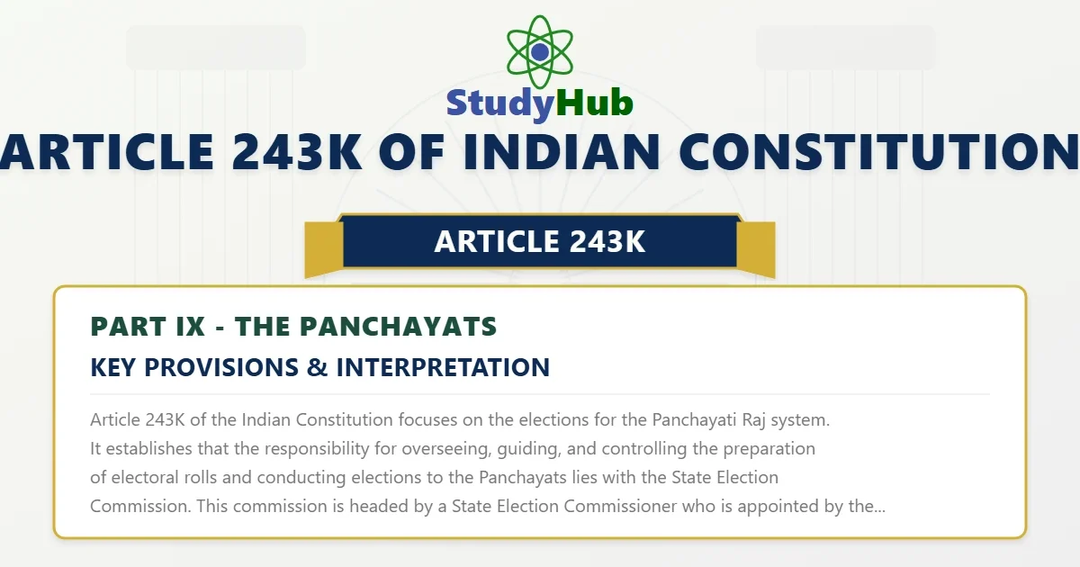 Article 243K of Indian Constitution