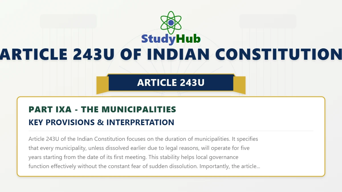 Article 243U of Indian Constitution