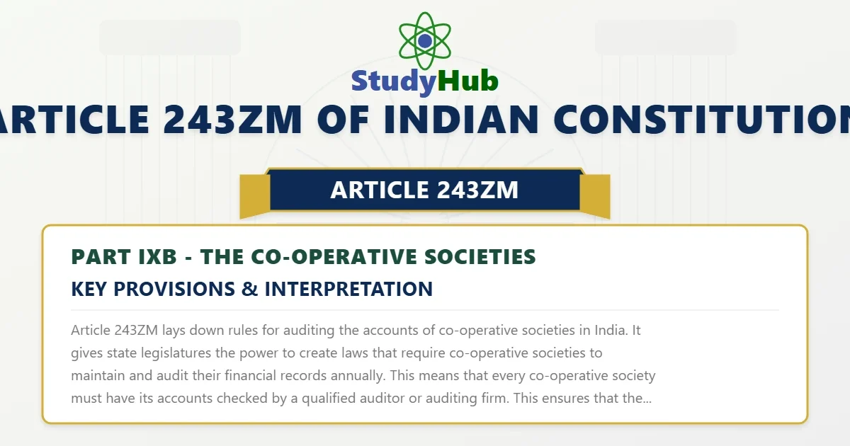 Article 243ZM of Indian Constitution