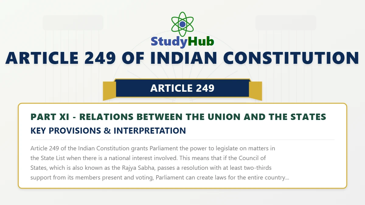 Article 249 of Indian Constitution