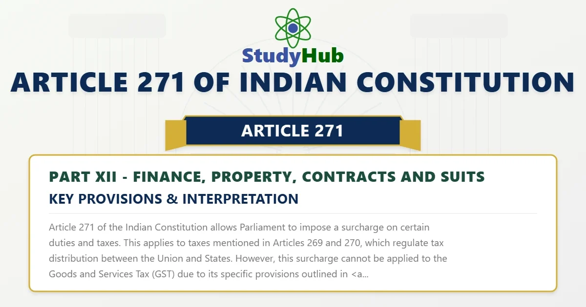 Article 271 of Indian Constitution