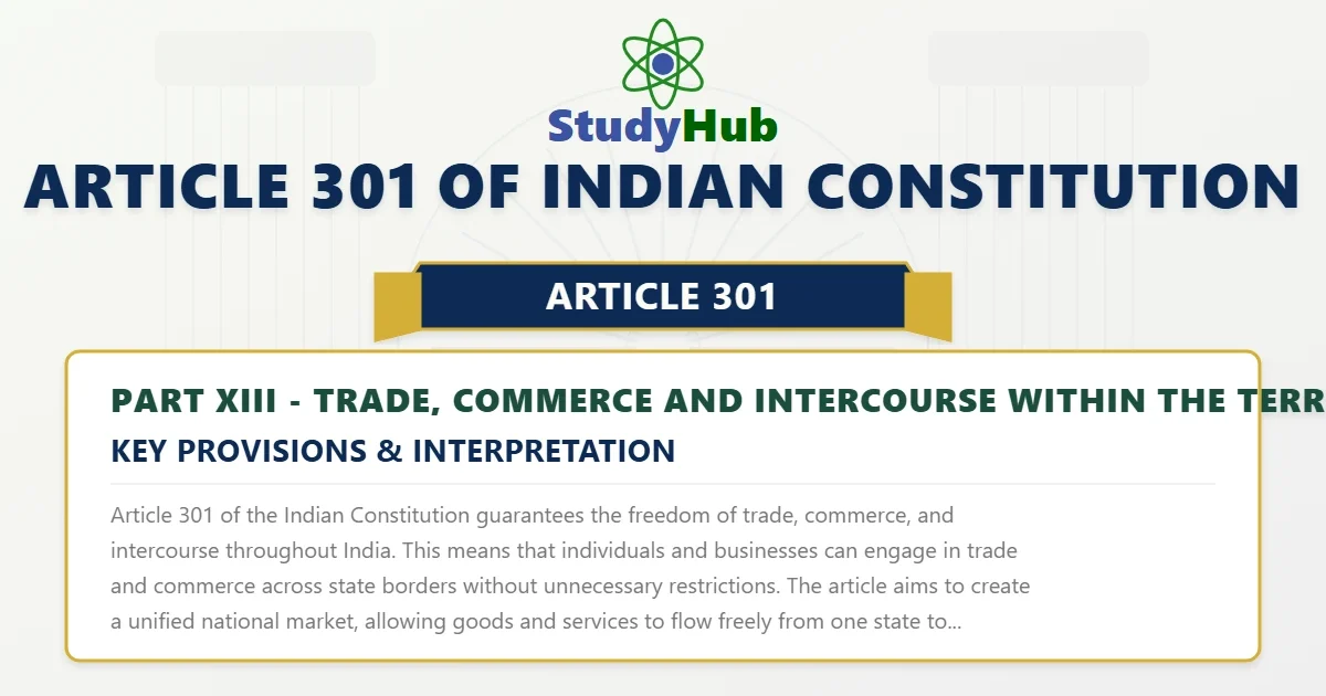 Article 301 of Indian Constitution