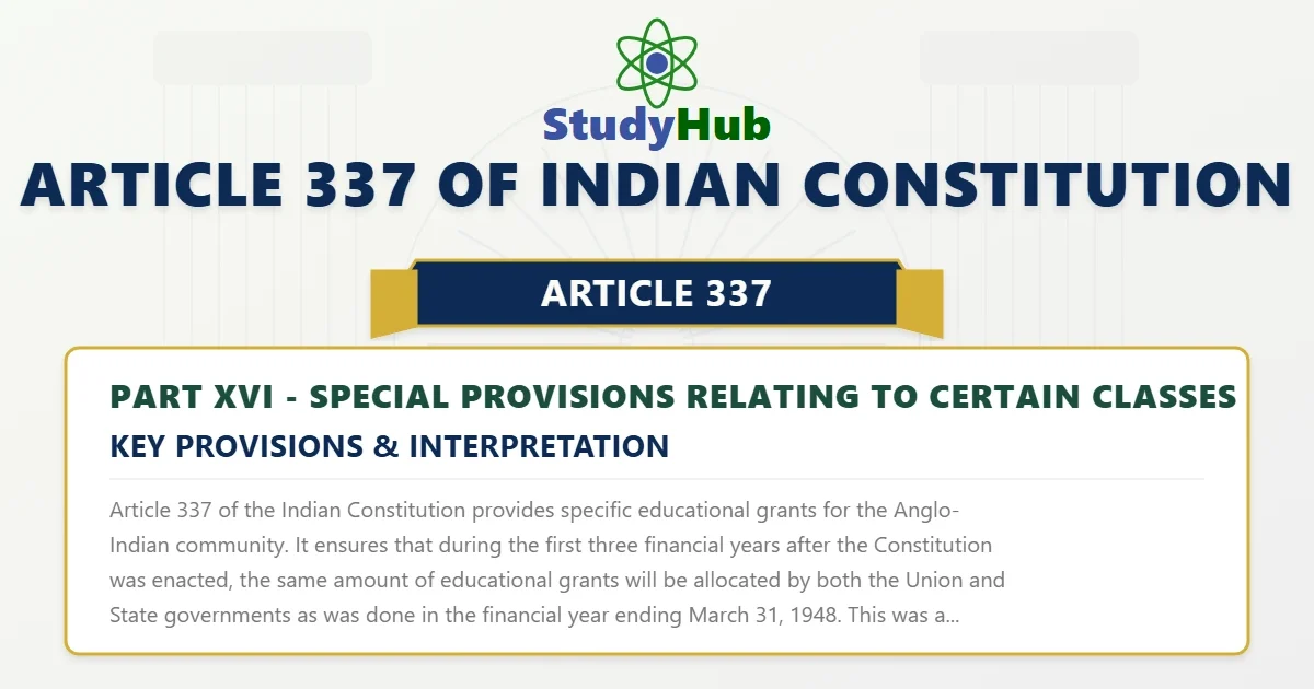 Article 337 of Indian Constitution