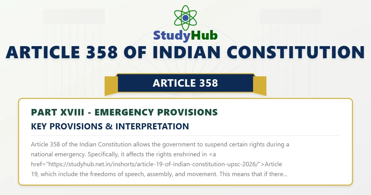 Article 358 of Indian Constitution